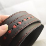 Hearts Leather Wrist Cuffs
