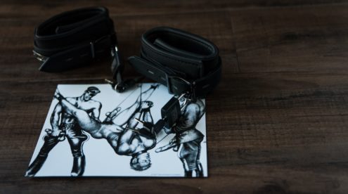 Tom of Finland Neoprene Ankle Cuffs with Lock