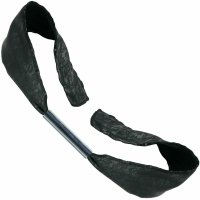 Sportsheets Lace Bit Gag. A hollow piece of plastic is used as the "bit". A lightweight scarf functions as the head strap, and the fabric tunnels inside the hollow bit to easily hold the bit gag onto the face with minimal hardware required.