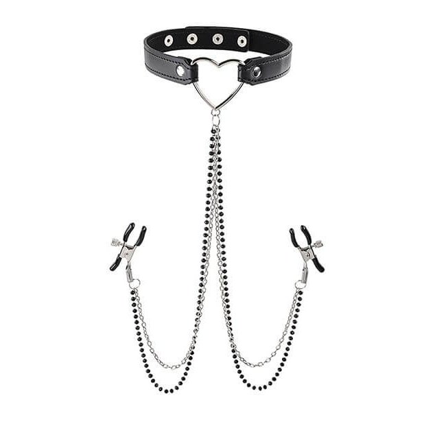 Sportsheets Amor Collar with Nipple Clamps