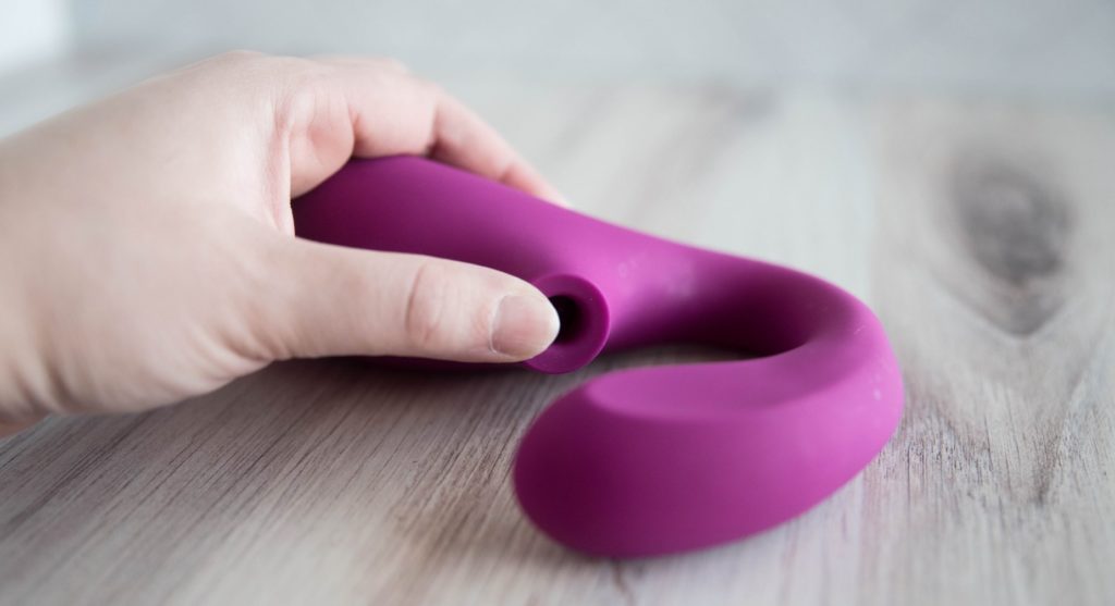 My finger covers a bit of the air suction tip's hole. It's my thumb, and it's noticeably larger than the tip of the toy. About 1/3 of my finger wouldn't fit in it. The air suction tip is built-in and can't be swapped out, so your clitoris would need to fit into this hole for a good fit.