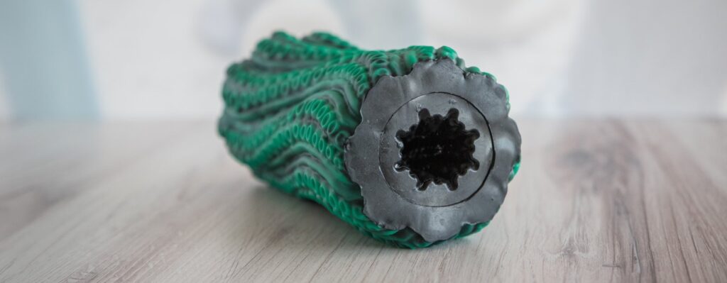 "End" of the Vortima, showcasing the completely open-ended design of the stroker. For my Nothosaur Vortima review.