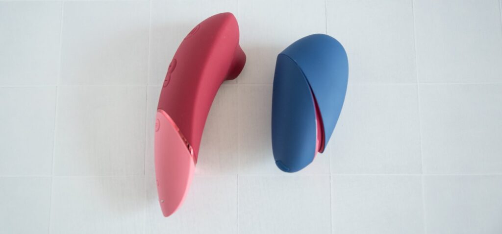 The two toys shown next to one another with the Next Liberty's cap on.
